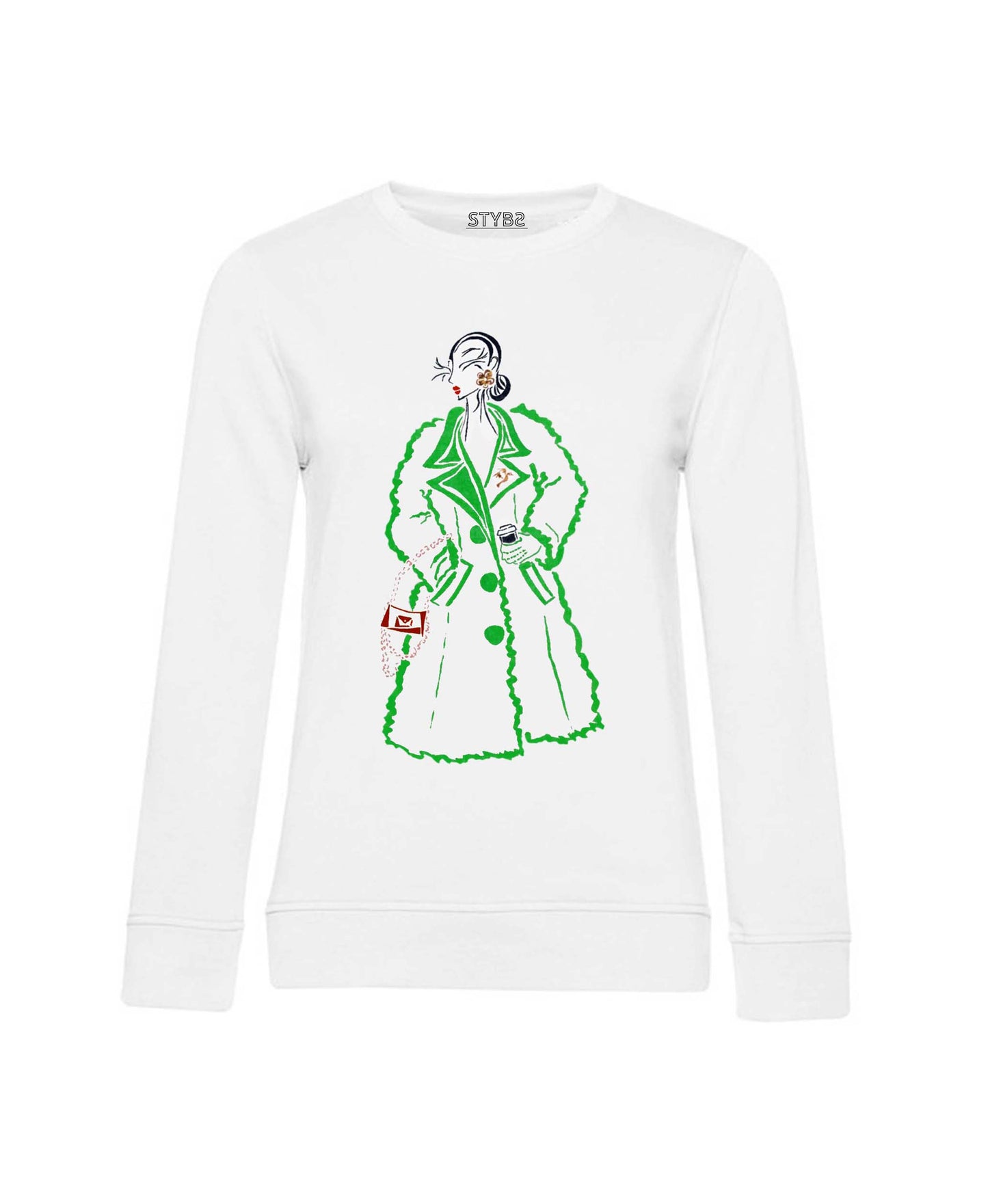 050 | Potisk Teddy coat zelený