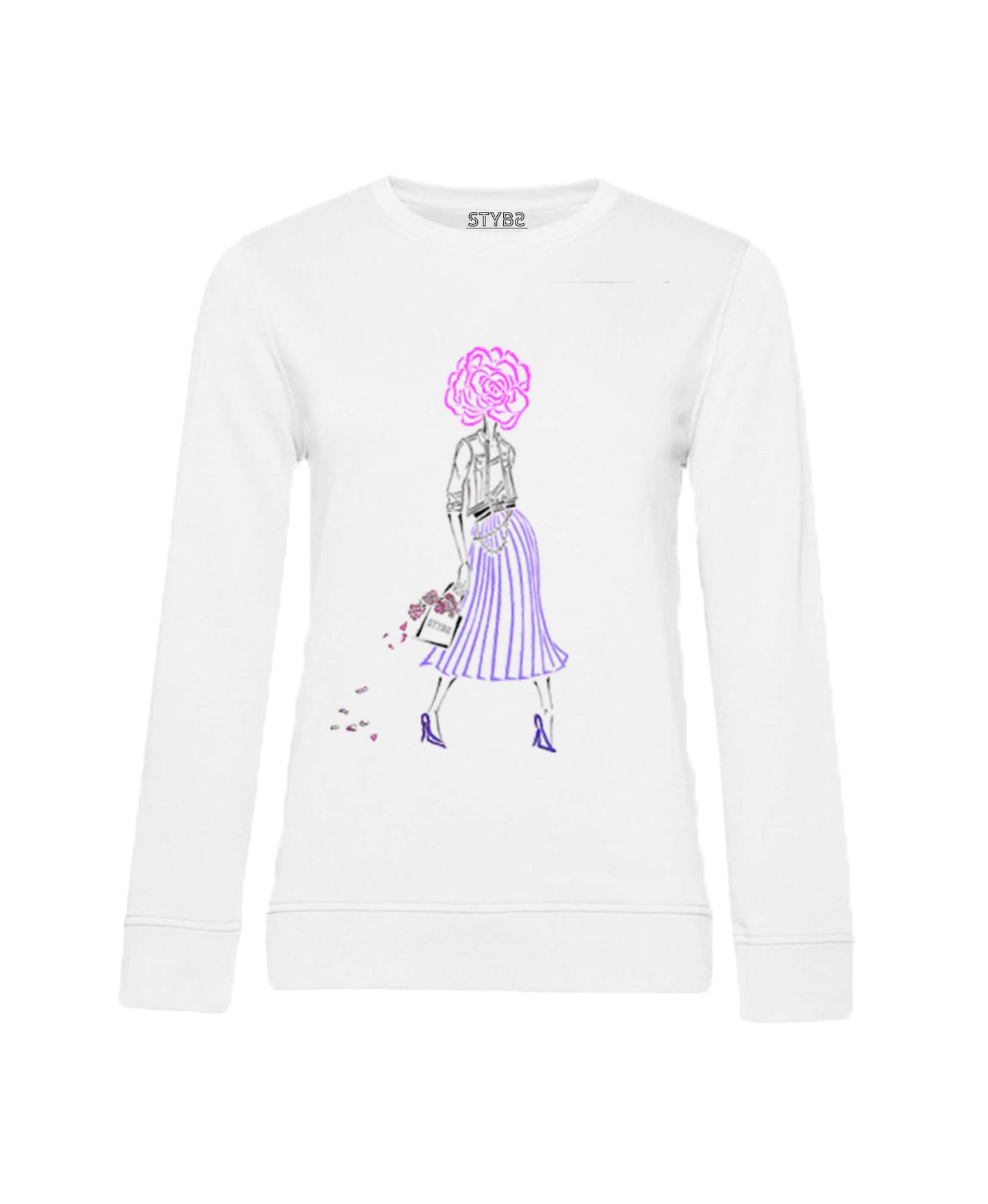 14 | Print flower white | purple