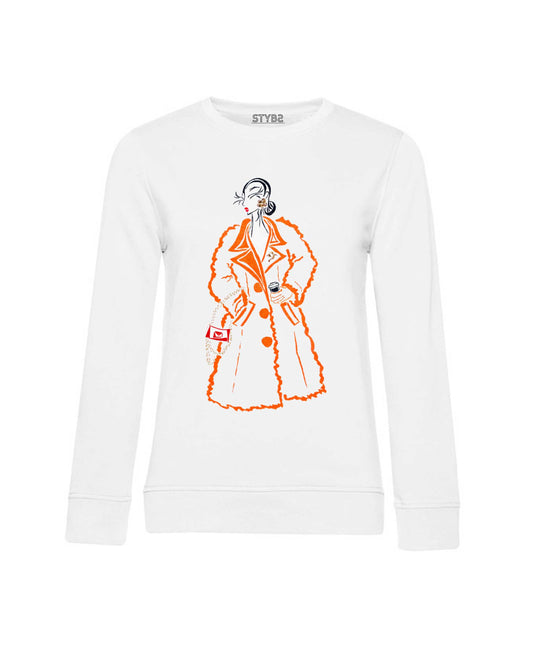 48 | Teddy coat orange print