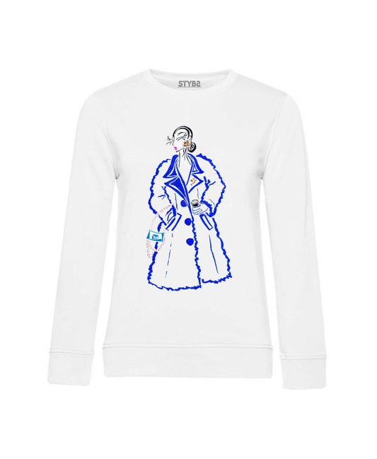 53 | Teddy coat print dark blue